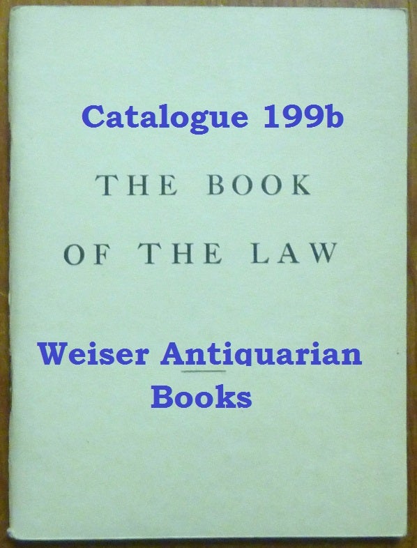 Catalogue 199B: The Book of the Law