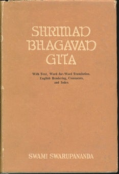 Item #15794 Srimad-Bhagavad-Gita. Swami SWARUPANANDA, Translation and Comments