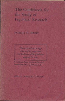 Item #19953 The Guidebook for the Study of Psychical Research [ uncorrected proof copy ]. Robert...