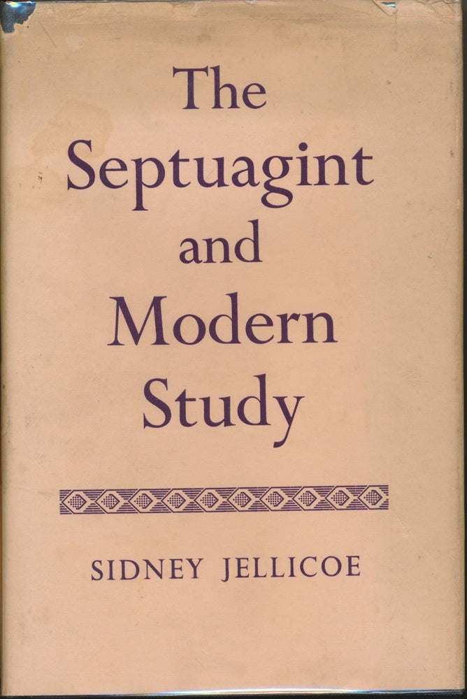 Item #20920 The Septuagint and Modern Study. Sidney JELLICOE.