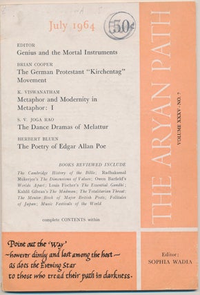 Item #22884 The Aryan Path - July 1964 (Vol. XXXV, No. 7). Sophia WADIA