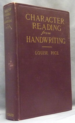 Item #24011 Character Reading From Handwriting. Louise RICE