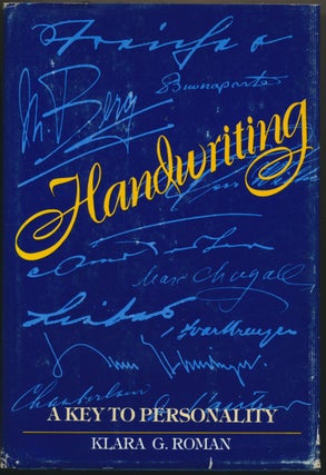 Item #24025 Handwriting: A Key to Personality. Klara G. ROMAN
