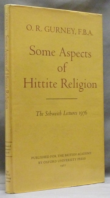 Item #29430 Some Aspects of Hittite Religion. O. R. GURNEY.