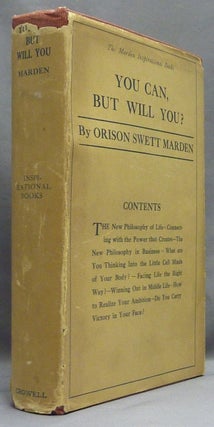 Item #30798 You Can, But Will You?; ( The Marden Inspirational Books ). Orison Swett MARDEN