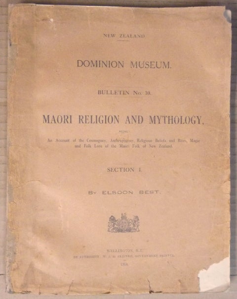 Item #32265 An Account of the Cosmogony, Anthropogeny, Religious Beliefs and Rites, Magic and Folk Lore of the Maori Folk of New Zealand. Section 1. Maori Ritual, Belief.