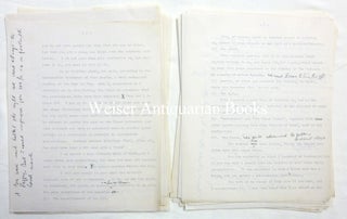 A collection of original typescript papers by Aleister Crowley outlining the history of his relationship with John Bland Jameson. Some pages with extensive manuscript insertions and corrections in Crowley's handwriting. About 54pp on 48 leaves.