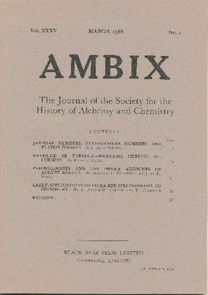 Item #34367 AMBIX. The Journal of the Society for the History of Alchemy and Chemistry. Vol....