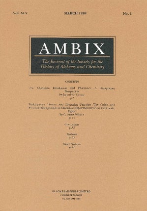 Item #34408 AMBIX. The Journal of the Society for the History of Alchemy and Chemistry. Vol....