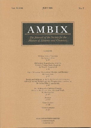 Item #34423 AMBIX. The Journal of the Society for the History of Alchemy and Chemistry. Vol....