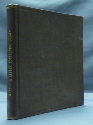 Item #35022 A Letter of Resolution Concerning Origen and the Chief of his Opinions ( The...