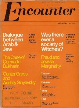 Item #36197 Encounter. December 1974. Volume XLIII. Number 6. Witchcraft, Melvin LASKY, Anthony THWAITE.