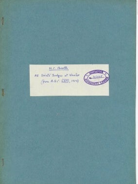 Item #37365 All Saints' Lodges at Wooler. An off-print from "Ars Quatuor Coronatorum" LXVII,...