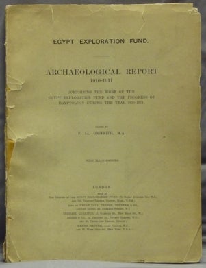 Item #37914 [ Egypt Exploration Fund ] Archaeological Report. Comprising the Work of the Egypt...