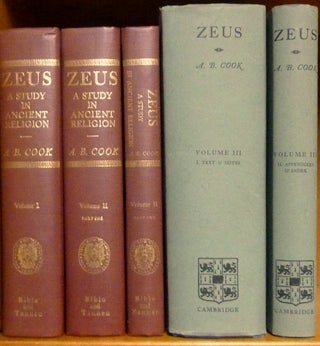 Item #38820 Zeus. A Study in Ancient Religion. Vol. I: Zeus God of the Bright Sky. xliii, 885pp....