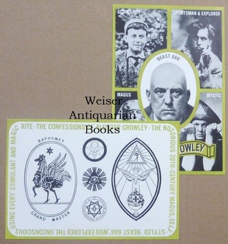 Item #39636 Two postcards advertising the publication of "The Confessions of Aleister Crowley"...