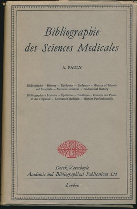 Item #40719 Bibliographie des Sciences Medicales: Bibliographie - Histoire - Epidemies - Endemies...