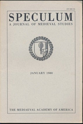 Item #42737 Speculum: A Journal of Medieval Studies - Volume LV, No.1, January 1980. Speculum, Paul J. MEYVAERT.