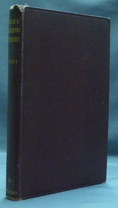Item #44623 Virgil's Biographia Litteraria. Norman Wentworth DEWITT