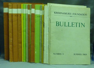 Item #44992 Krishnamurti Foundation Bulletin - 24 Issues (non-consecutive) from 1969 to 1980....