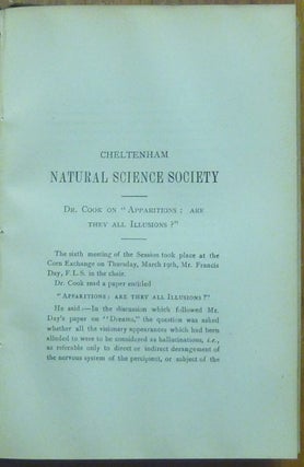 Cheltenham Natural Science Society - Proceedings, Session 1884-5.