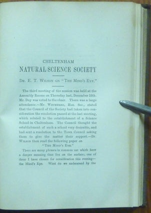 Cheltenham Natural Science Society - Proceedings, Session 1884-5.
