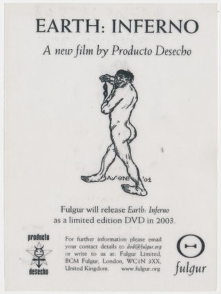 Item #47857 Small flier publicizing the DVD for 'Earth: Inferno - A new film by Producto...