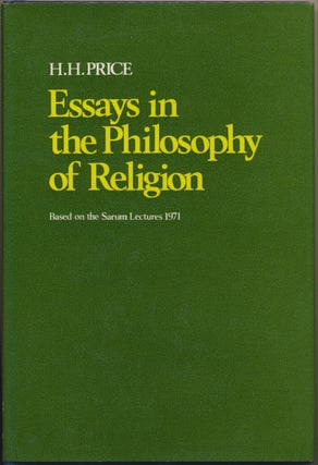 Item #49773 Essays in the Philosophy of Religion - Based on the Sarum Lectures 1971. H. H. PRICE