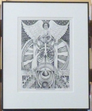 Item #50840 A signed, limited-edition print of an original tarot design "Temperance" by Leigh...