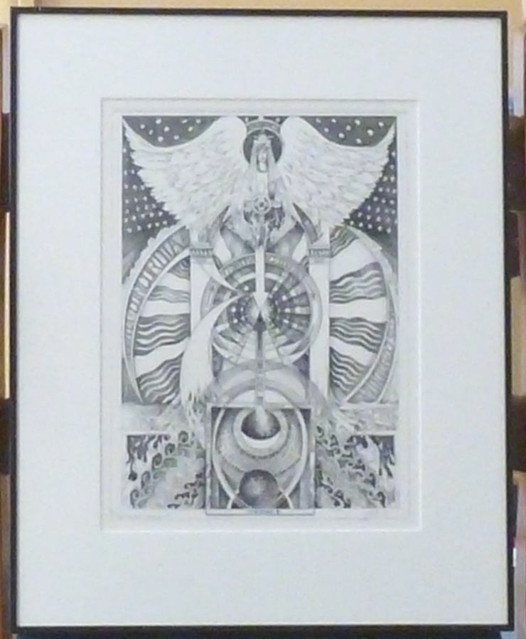 Item #50840 A signed, limited-edition print of an original tarot design "Temperance" by Leigh McCloskey. Leigh J. McCLOSKEY.