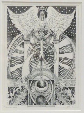 A signed, limited-edition print of an original tarot design "Temperance" by Leigh McCloskey.