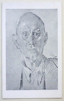 Item #51307 A Postcard with a Reproduction of a Portrait of Crowley by Augustus John. Augustus...