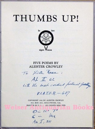 Thumbs Up! Five Poems by Aleister Crowley.