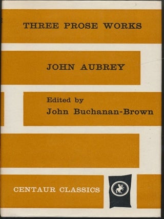 Item #52666 Three Prose Works: Miscellanies, Remaines of Gentilisme and Judaisme, Observations....