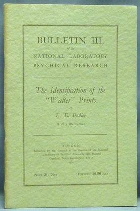 Item #53109 The Identification of the "Walter" Prints ( Bulletin III of the National Laboratory...