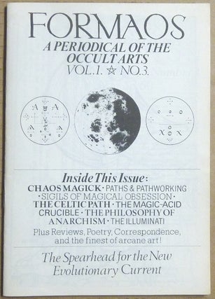 Item #54272 FORMAOS: A Periodical of the Occult Arts. Vol. 1, No. 3, 1984. Austin Osman SPARE,...