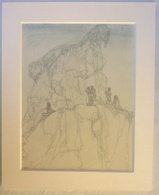 Item #55658 An original sketch, pencil with light crayon shading, from the "Valley of Fear"...