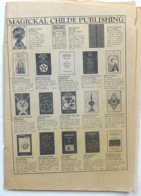 Item #56982 Magickal Childe catalog (c. 1990). Herman: Magickal Childe Publishing SLATER.