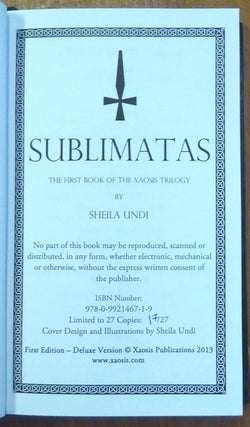 Sublimatas. The First Book of the Xaosis Trilogy.
