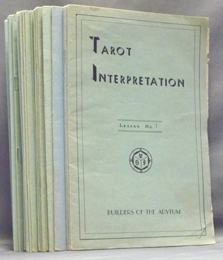 Item #57431 Tarot Interpretation, Lessons 1- 12 & 14 - 32 ( 31 booklets of a possible 32 ). Paul...