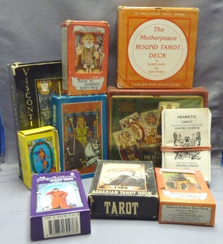 Item #57793 Ten Used Tarot Decks: Morgan-Greer; Hanson-Roberts (2); Tarot de Marseille; Miniature...