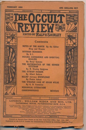 Item #57819 The Occult Review, Vol XXXIX, No. 2, February 1924 - Includes the article 'Belief...