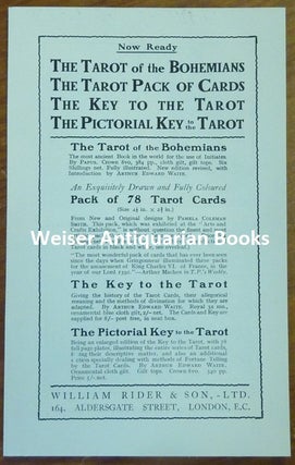Item #57838 Original Prospectus for "The Tarot of the Bohemians", "The Tarot Pack of Cards", "The...