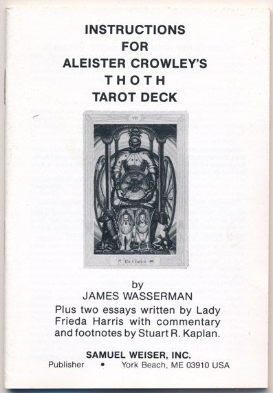 Item #57842 Instruction booklet for Aleister Crowley's "Thoth Tarot Deck" ( BOOK ONLY ). James WASSERMAN, Freida Harris Aleister Crowley, Stuart Kaplan.
