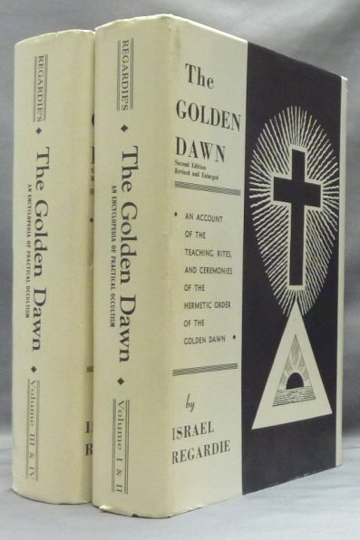 Item #58730 The Golden Dawn. An Account of the Teachings, Rites, and Ceremonies of the Hermetic Order of the Golden Dawn ( 4 Volumes in 2 ). Inscribed and, signed letter typed, Inscribed.