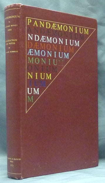 Item #58759 Pandaemonium [ or the Devil's Cloyster ]. Introduction, Montague Summers.