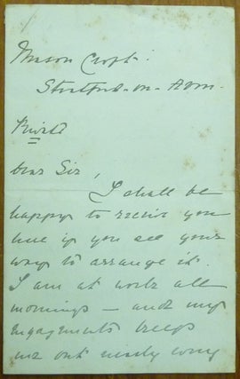 Item #58894 An Autograph Letter, Signed, Dated Jan 21, 1901. Marie CORELLI