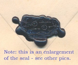 Item #59089 A Wax Seal from Crowley's Ankh-f-n-khonsu ring on a Hand-addressed envelope (only)...