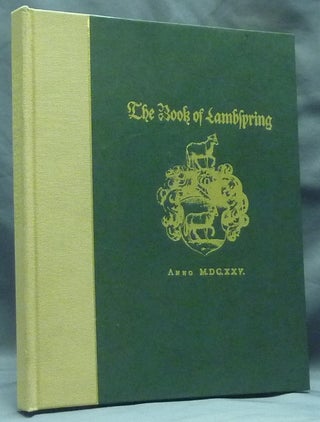 Item #59135 The Book of Lambspring. Alchemical Magic and Philosophy. A System of Initiation and...