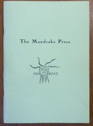 Item #59580 The Mandrake Press 1929-30. Catalogue of an Exhibition, Cambridge University Library...